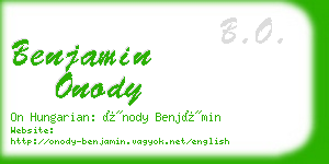 benjamin onody business card